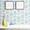 Walls By Me Peel and Stick Grey and Blue Chevron
