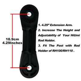 2 Pack Fishing Rod Holder with Track Mount Universal T-Shaped Screw Mounted on Rail for Kayak, Canoe, Fishing Boat