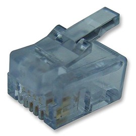 RJ11 Plugs Stranded Wire/Flat, Modular & Ethernet Connectors, Qty X 10 | 101-040600-14