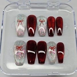 Magnetic Churros Handmade Nail Tips - Short Oval / 자석 츄러스 수제네일팁 - 숏오발