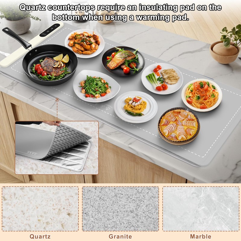 FYY Extra Large Warming Mat for Food - Rapid and