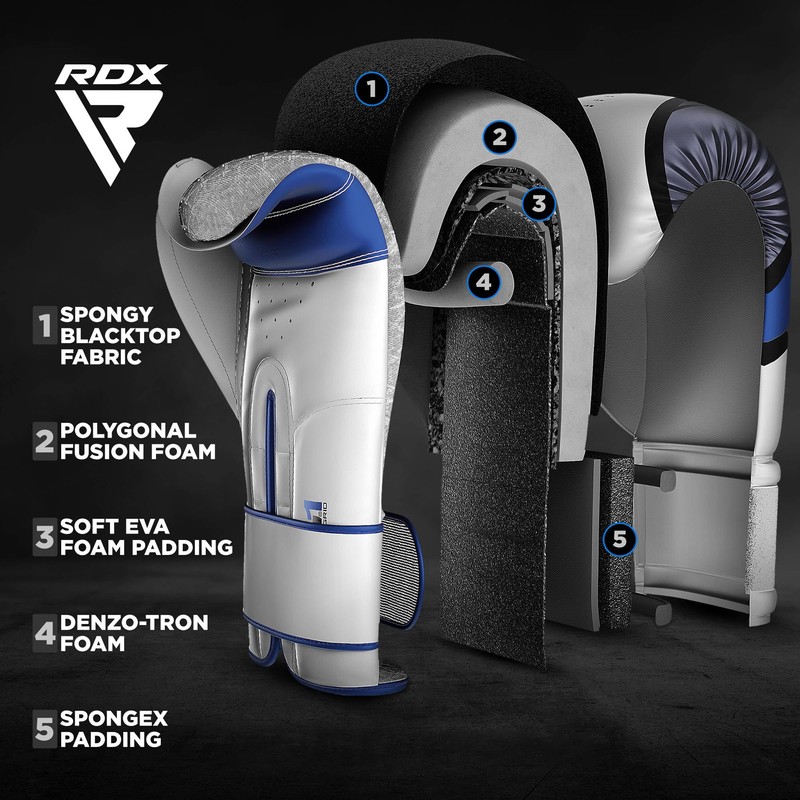 RDX Maya Leather Boxing Gloves Punch Bag Sparring Training Muay