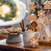 Quzzil 36 Pcs Christmas Gingerbread Ornaments for Tree Mini Snowflake