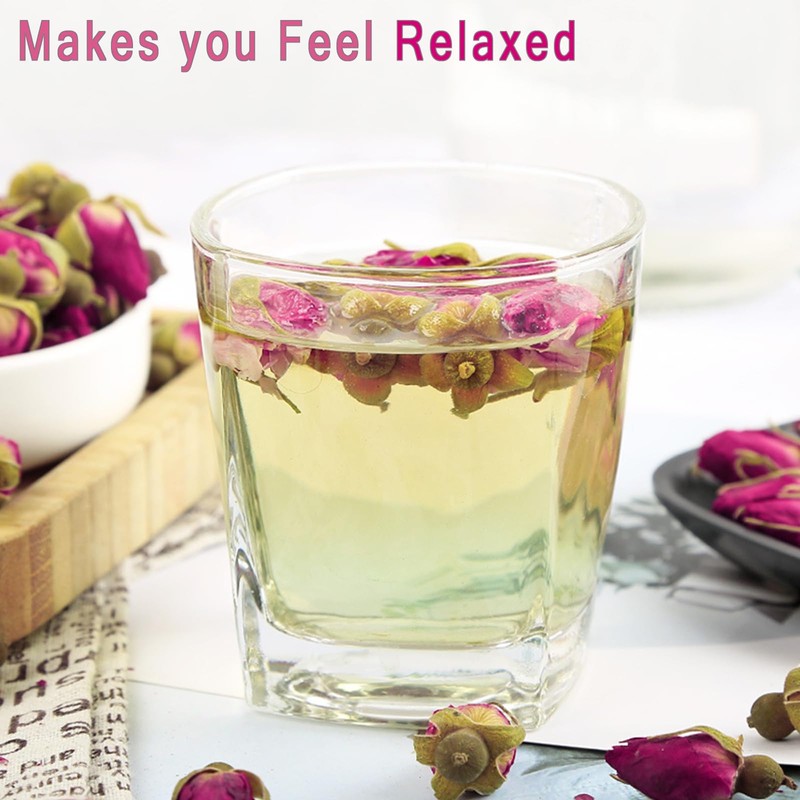 MQUPIN Rose Bud Tea Dried Red Rose Petal Flower Edible