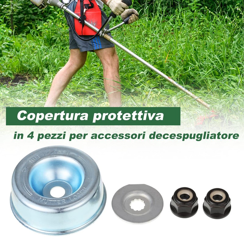 Set of 4 Strimmer Lawn Mower Head, Nut Attachment Kit,