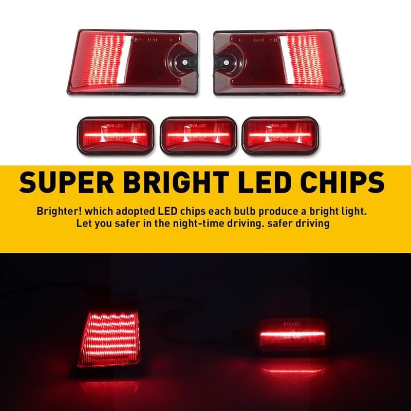 GTINTHEBOX Front Rear Cab Roof light Compatible with 2003-2009 Hummer