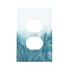 Yamxbfa Blue Marble Abstract Golden Teal Leaves Plant 1 Gang