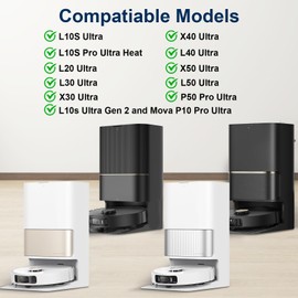 16 Pack Dust Bags for Dreame X50 Ultra/X40 Ultra/X30 Ultra/L50 Ultra/L40 Ultra/L10s Ultra Gen 2/L10s Pro Ultra Robot Vacuum Cleaner, 3.0L Large Capacity Vacuum Bags Automatic Dirt Disposal Bags