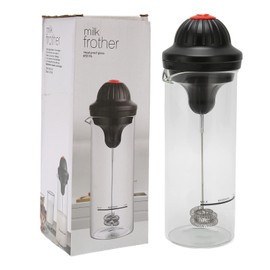 Elektrischer Milchmixer, Milchaufschäumer, Kaffee-Milchaufschäumer mit Glasbecher für Kaffee, Latte, Cappuccino, Eier, Sahne, Kaffee