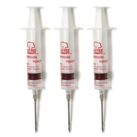 Meat Marinade Seasoning Flavor Injector, 1-ounce (Pack of 3)