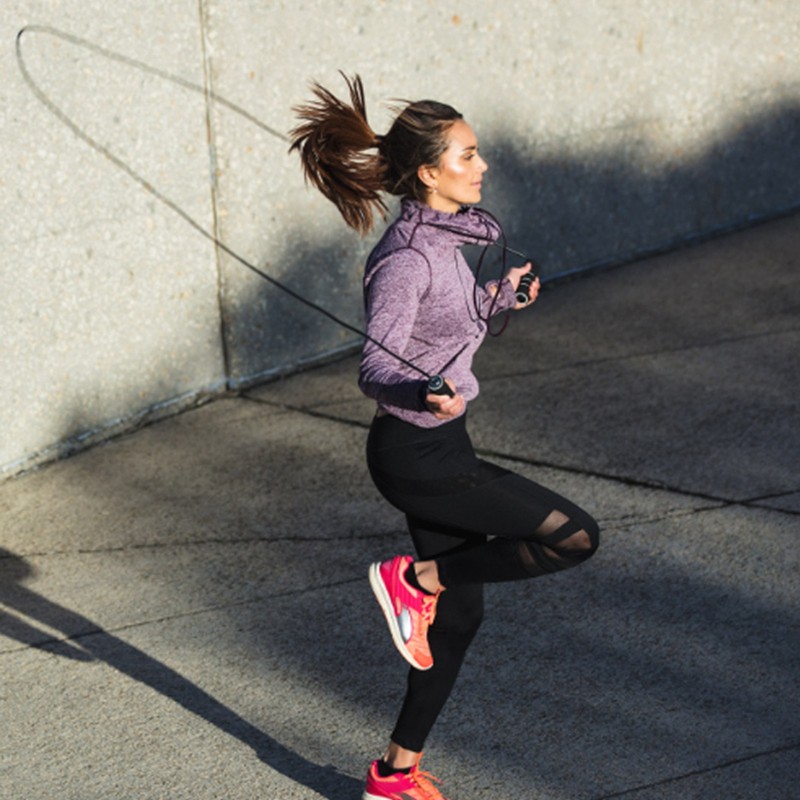 Counting Jumping Rope Black Weighted Handle Intelligent Counting Skipping Rope