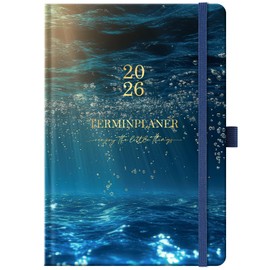 Calendar 2026 – Weekly Planner from Jan to Dec. 2026, Calendar 2026 A5 with Inner Pocket, Elastic Closure, Diary 2026, 21.5 cm x 14.7 cm x 19 mm