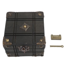 Wooden Storage Box Vintage Elegant Decorative Jewelry Organizer with Lock for Women Bracelet Earring Brooch