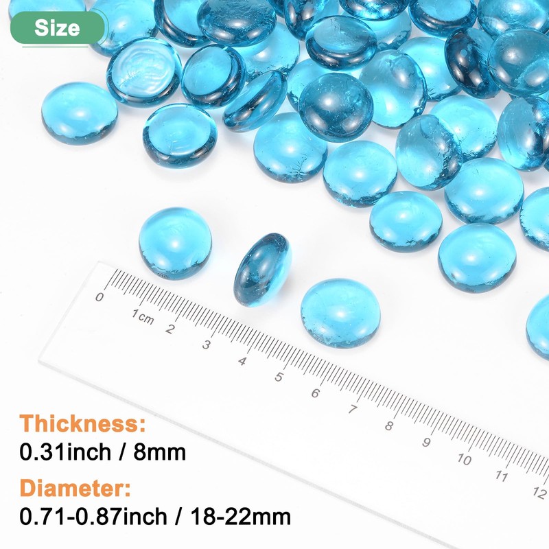 M METERXITY High Luster Round Fire Glass Beads, Glass Gems,