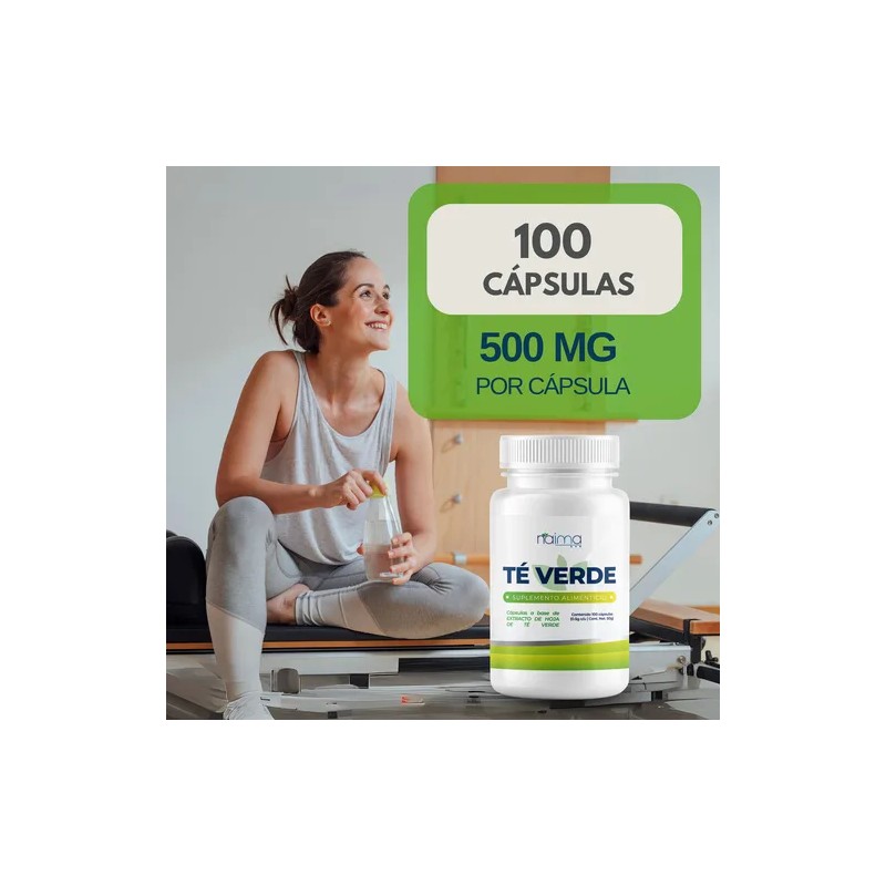 Té Verde Cápsulas 500mg - 100 Cápsulas Por Frasco Sabor