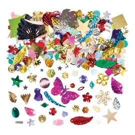 Baker Ross Assorted Sequins - Jar with 80 g Content