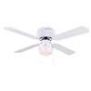 Canarm Neptune 42-Inch Hugger Ceiling Fan in White - Schoolhouse