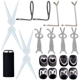 Magnetic Nail Magnet Strong Gel Nail Magnet Set of 11 Cute Heart Rabbit French Nail Magnet Cat Eye Nail Art Tool Beginner Salon Nail Studio Home Use