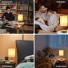 HSLighting Bedside Lamp Touch Dimmable Table Lamp with USB A+C
