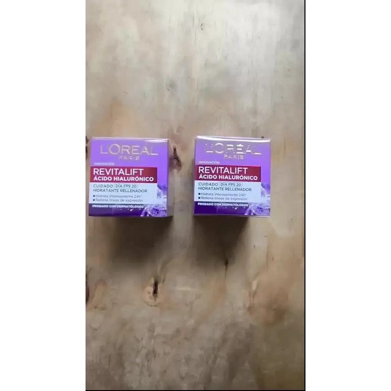 Kit 2 Cremas De Día Loréal Paris Ácido Hialurónico 50ml
