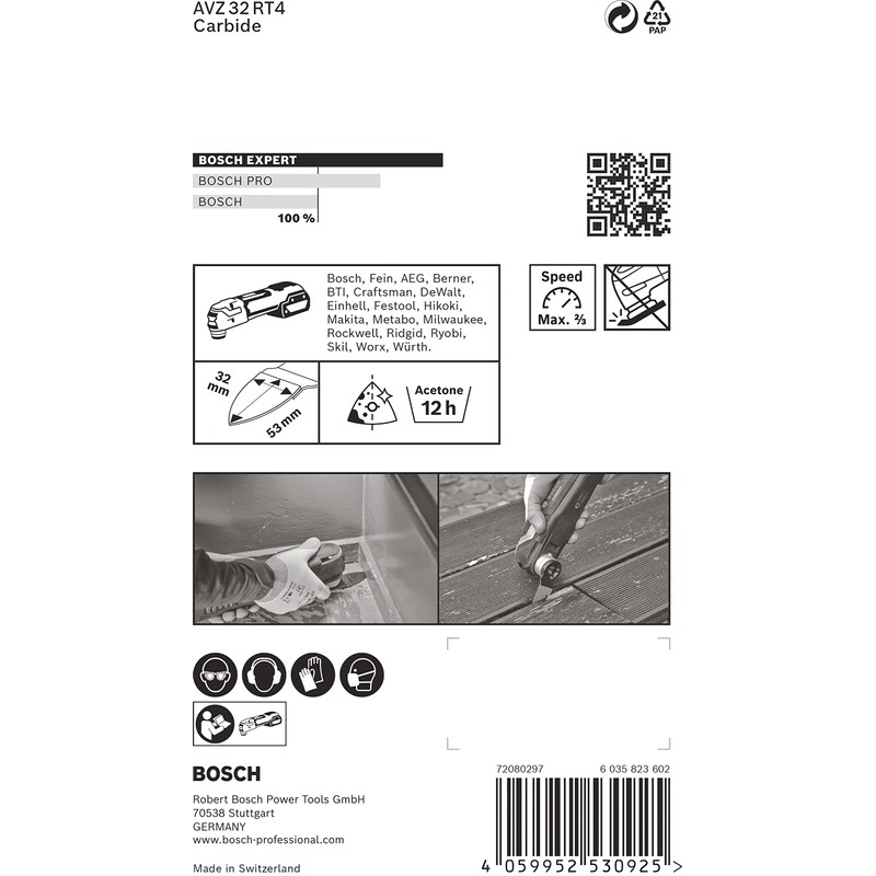 Bosch 1x Expert AVZ 32 RT4 Sanding Fingers (for Paint