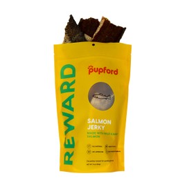 Jerky Treats for Dogs - Made in The USA, 100% Real Meat, No Fillers, No Hormones, No Chemicals, Safest and Tastiest Treats - Perfect for Both Large and Small Dogs of All Ages (Salmon, Large)