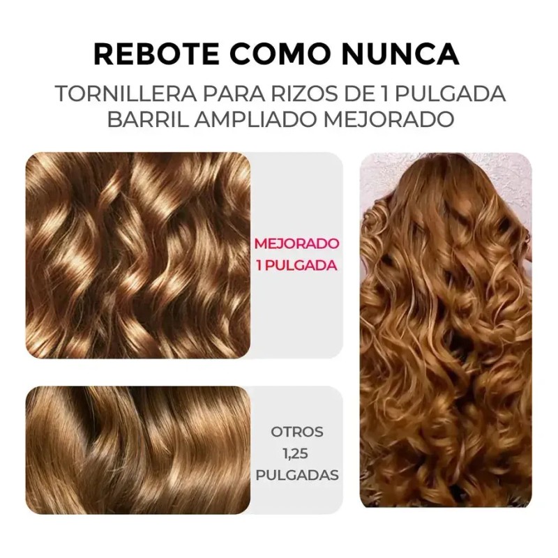 Rizador Ferro Enchinador Automático Electrico Tymo Curlpro Plus Dorado