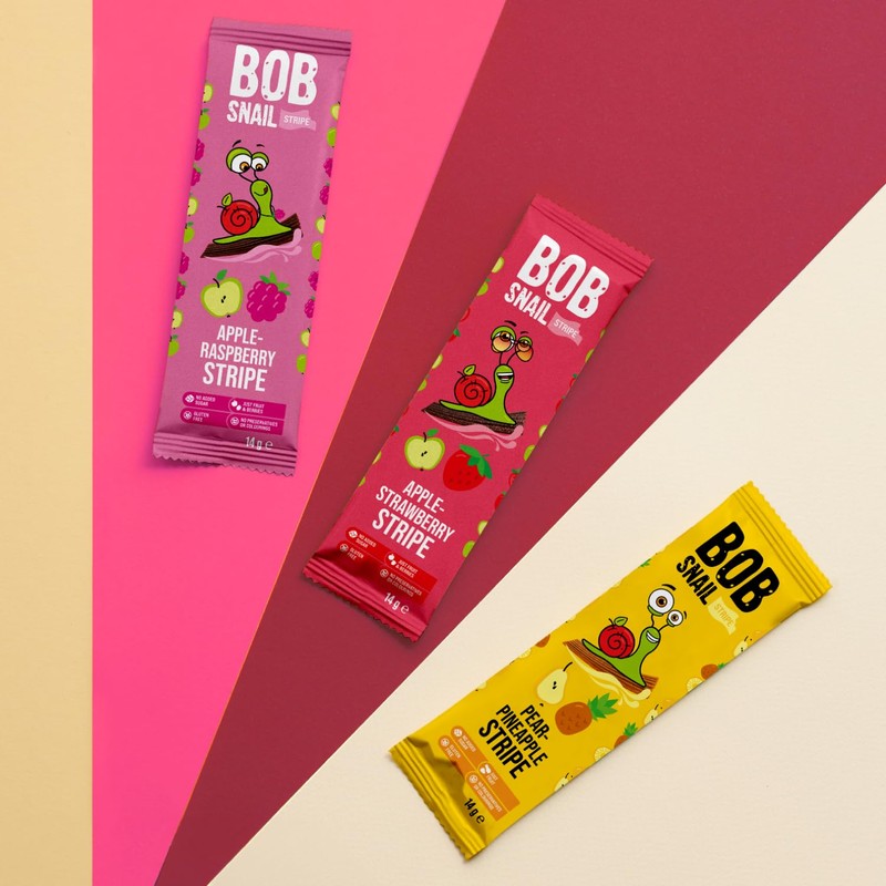 BOB SNAIL Healthy Organic Fruit Snacks for Kids and Adults