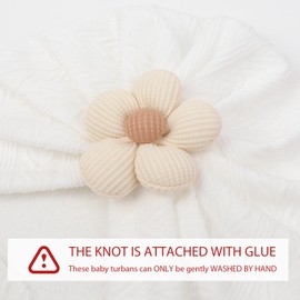 DRESHOW Newborn Baby Hat and Gloves Set Beanie Clothing Unisex Infant Hat Nursery Hat Baby Boys Girls 0-6 Months, 3 sets: flower hats & mittens 58-f01