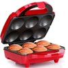 Holstein Housewares - Non-Stick Cupcake Maker, Red - Makes 6