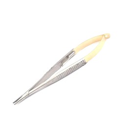OdontoMed2011 Castroviejo Needle Holder, Straight, 14cm/5.5", TC, with Lock, Serrated Handle, Solid Jaws ODM
