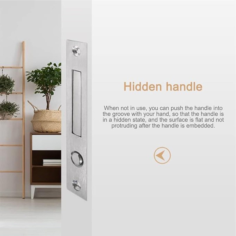 betensh Pocket Door Edge Pull Brushed Nickel Push Automatic Bounce