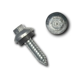 EAGLE 1 Long-Life Metal Roofing Screws: #17 x 1 Dome Cap Metal Building Screws (250-Count), Sharp Tip, EPDM Washer/Includes 5/16" Magnetic Hex Bit Driver