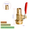 Aopin Ball Valve Brass G 1/2" Male Thread x 12mm