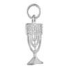 3/4 inch Small Sterling Silver Menorah Necklace for Women and