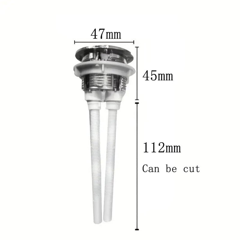 Toilet Push Button Flush Replacement, Dual Toilet Flush Button, Round