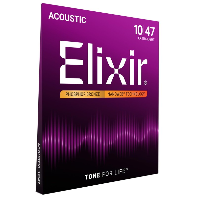 Elixir Cuerdas de guitarra acústica Strings de bronce fosforado con