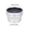 0.45X Silver Optical Glass Camera Wide Angle Magnification Additional Lens