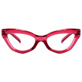 Eyekepper Cat-eye Style Reading Glasses for Women Chic Readers - Rose Red +1.75
