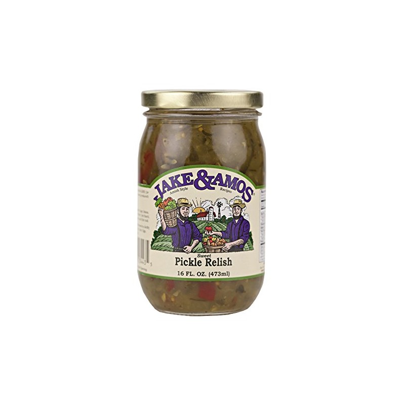 Jake & Amos Sweet Pickle Relish 16 oz. (3 Jars)
