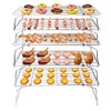 TeamFar Cooling Rack, 5-Tiers Stainless Steel Baking Cooling Wire Rack for Baking Roasting Cooking, Healthy & Firmly Weld, Stackable & Collapsible, Dishwasher Safe - 15âx10â