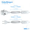 E27 Lamp Socket with 3.5 m / 5 m Cable,