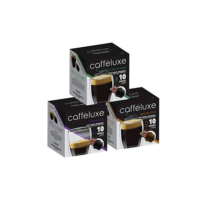 Caffeluxe 30 Coffee Pods - Coffee Pods Compatible with Dolce