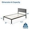 ZINUS Korey Metal Platform Bed Frame with Upholstered Headboard /