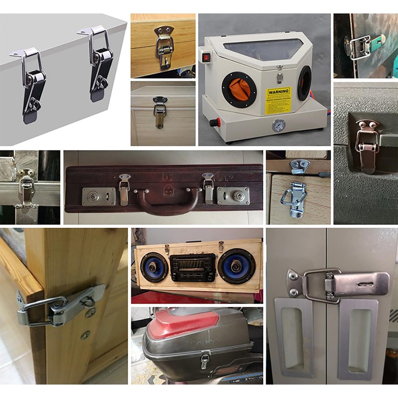 Generic 4 Pack Spring Loaded Toggle Latch Catch, Stainless Steel