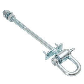 Swing Hook D M12 272 mm Maximum Load 120 kg for Public Playgrounds 5 mm Flat Steel with Hot Dip Galvanised Suspension for Swing Seats Trapezoidal and Children's Swing (200)