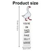 Silly Goose Bookmark, 5.12x1.57 Inch Funny Cute Silly Goose Book