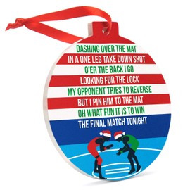 Wrestling Ceramic Ornament | Jingle All The Way Christmas Ornament