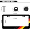 German Flag License Plate Frames Personalise Metal Funny Design Compatible