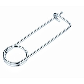 Steel Brooch Shape Cotter Safety Pins Spring Pin， Quick Lock Brooch Locking Fastener for Farm Lawn Garden Hitch (Size:6.3X122mm,2pcs)